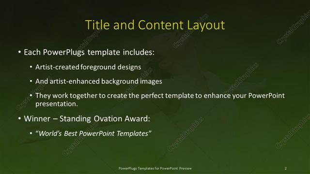 Title and Content presentation slide layout