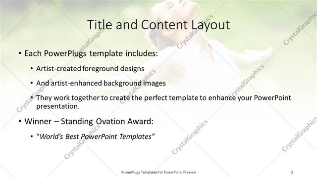 Title and Content presentation slide layout