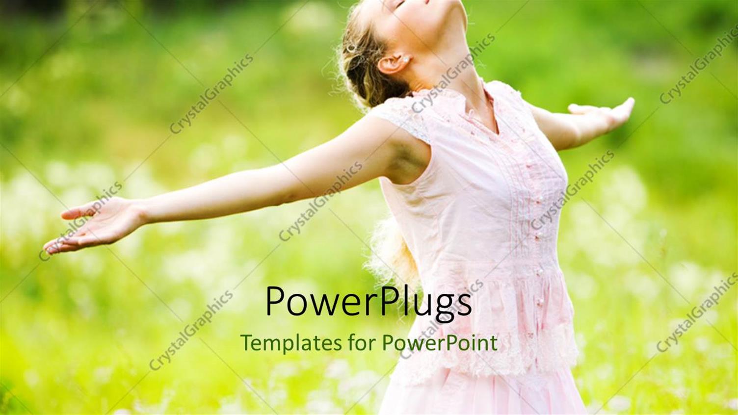 Featuring a Girl Happy in the Filed with Greenery in the Background