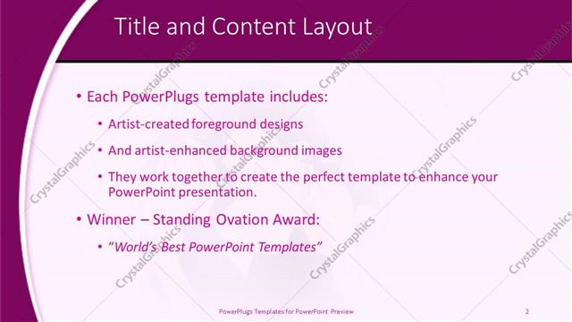 Title and Content presentation slide layout