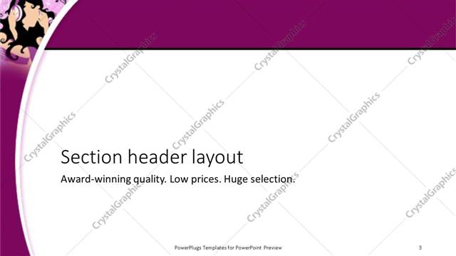 Section Header presentation slide layout