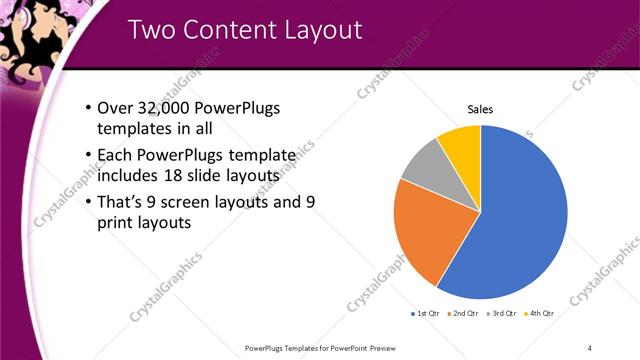 Two Content presentation slide layout
