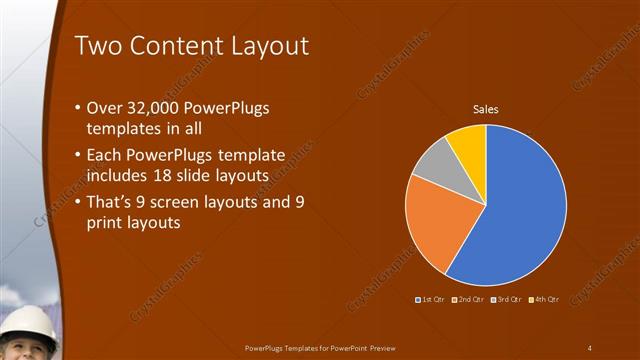 Two Content presentation slide layout