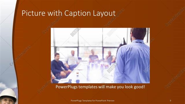 Picture with Caption presentation slide layout