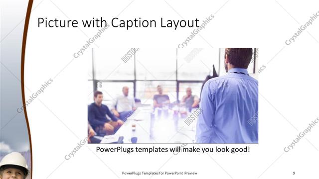 Picture with Caption presentation slide layout