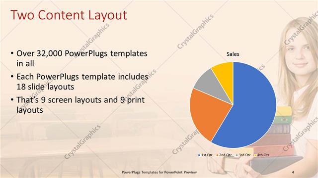 Two Content presentation slide layout