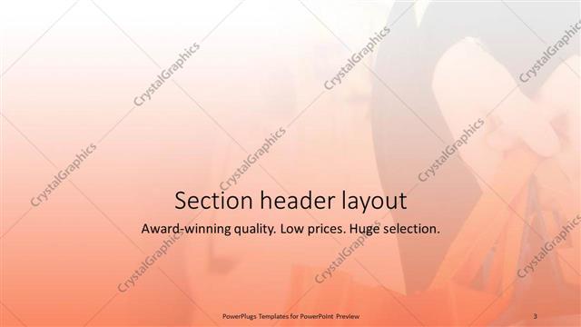 Section Header presentation slide layout