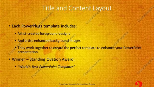 Title and Content presentation slide layout