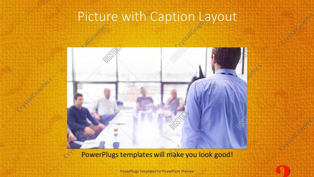 Picture with Caption presentation slide layout