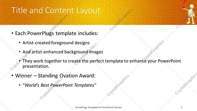 Title and Content presentation slide layout