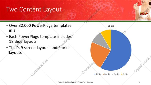 Two Content presentation slide layout