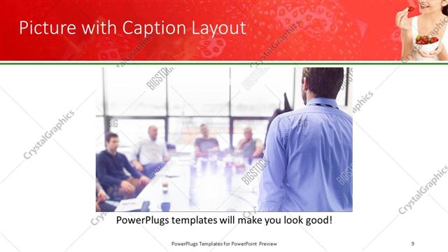 Picture with Caption presentation slide layout