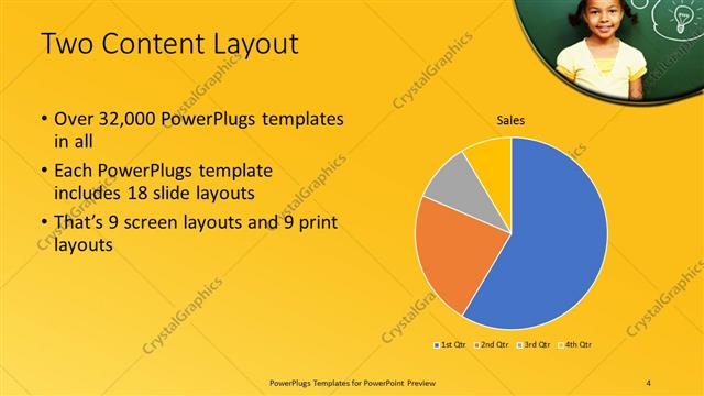Two Content presentation slide layout