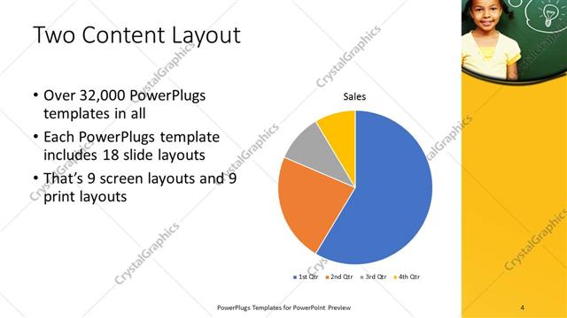 Two Content presentation slide layout