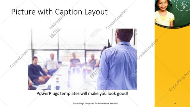 Picture with Caption presentation slide layout