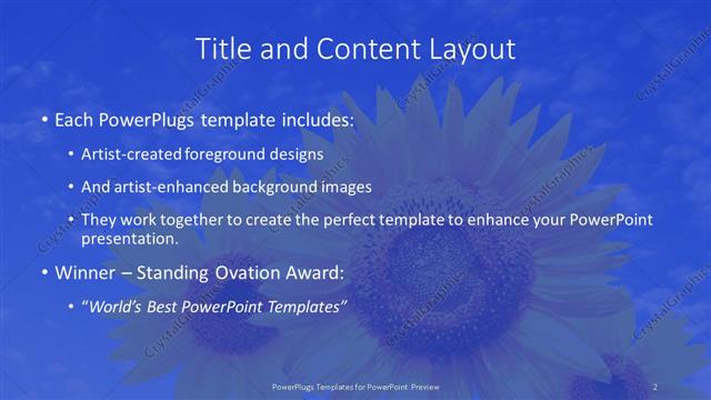 Title and Content presentation slide layout