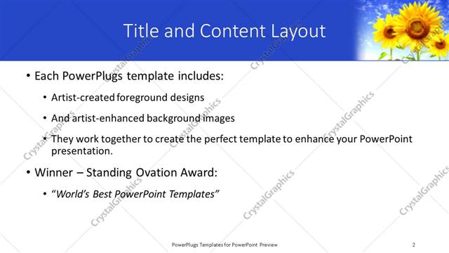 Title and Content presentation slide layout