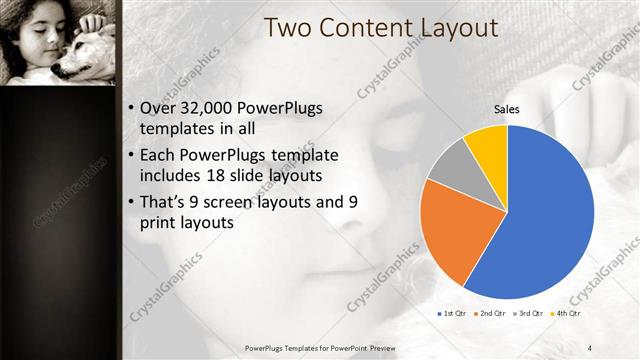 Two Content presentation slide layout