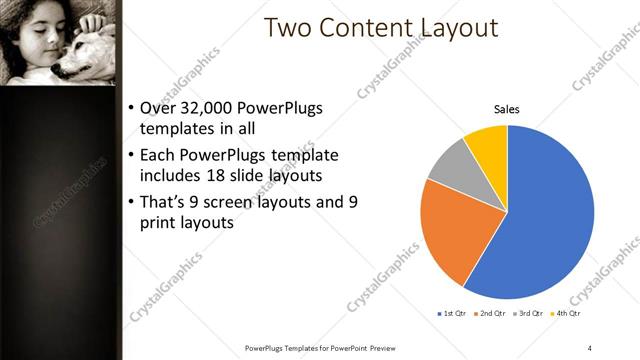 Two Content presentation slide layout