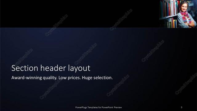 Section Header presentation slide layout