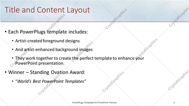Title and Content presentation slide layout
