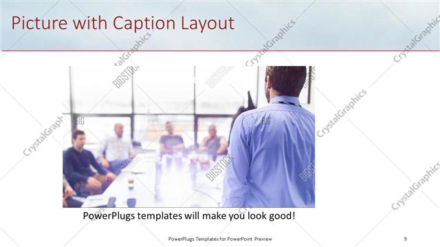 Picture with Caption presentation slide layout