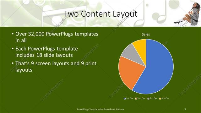 Two Content presentation slide layout