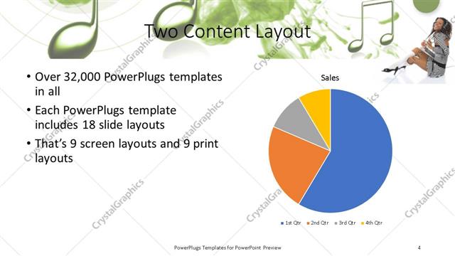 Two Content presentation slide layout