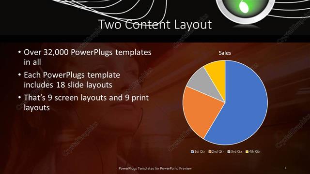 Two Content presentation slide layout