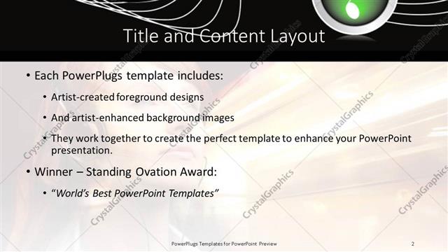 Title and Content presentation slide layout