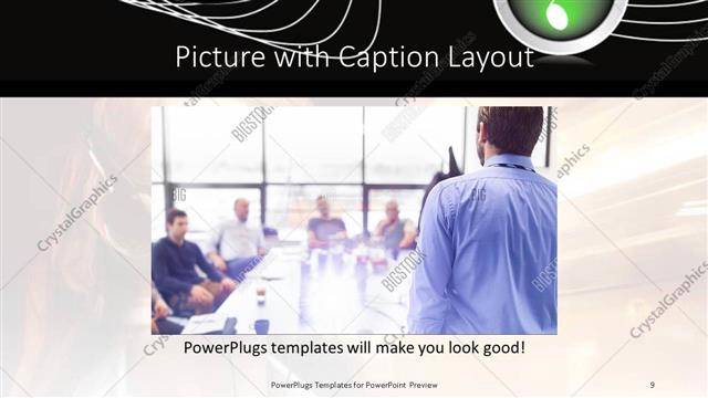 Picture with Caption presentation slide layout
