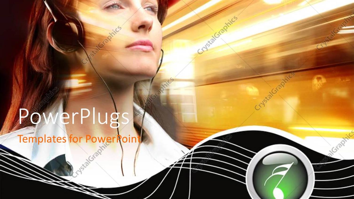 Featuring a Girl Listening to Music and Fast Traffic in Background