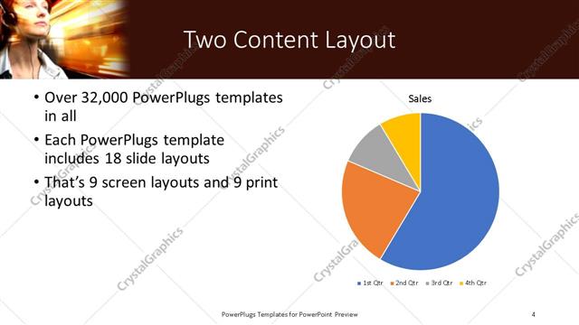 Two Content presentation slide layout