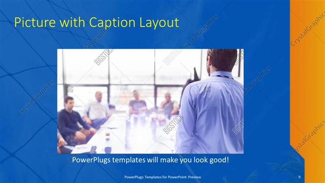 Picture with Caption presentation slide layout