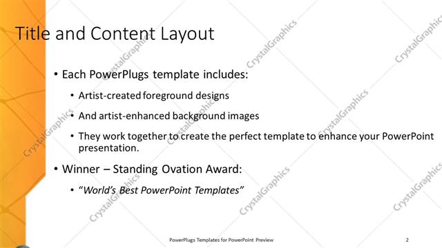 Title and Content presentation slide layout
