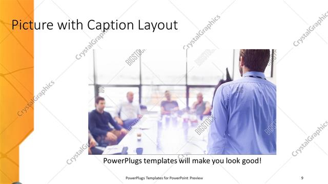 Picture with Caption presentation slide layout