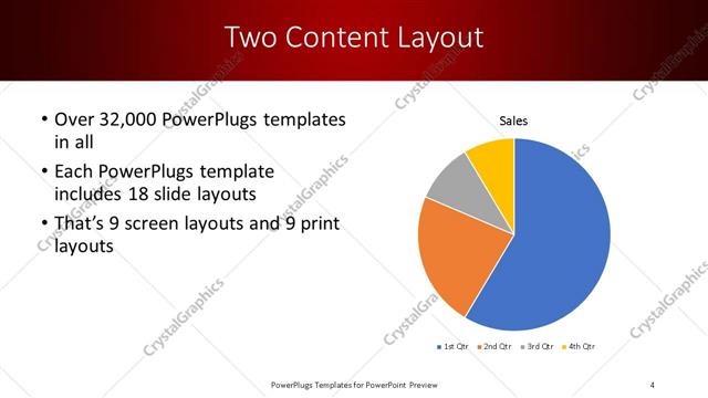 Two Content presentation slide layout