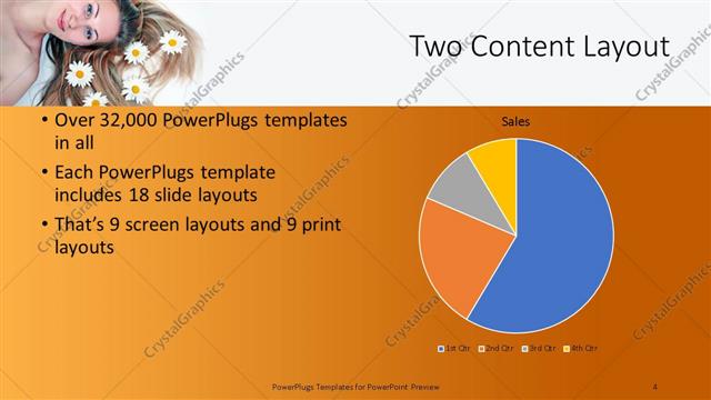 Two Content presentation slide layout