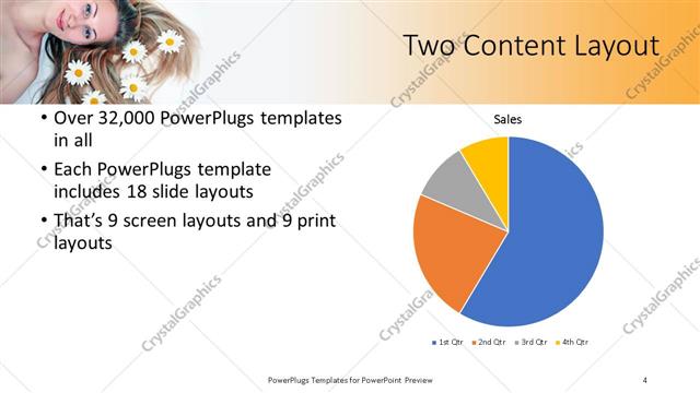 Two Content presentation slide layout