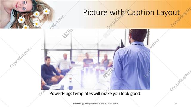 Picture with Caption presentation slide layout