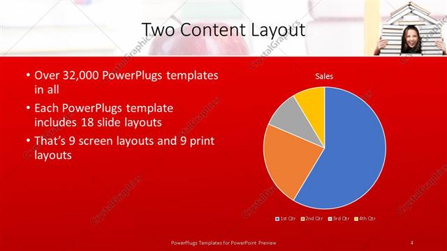 Two Content presentation slide layout