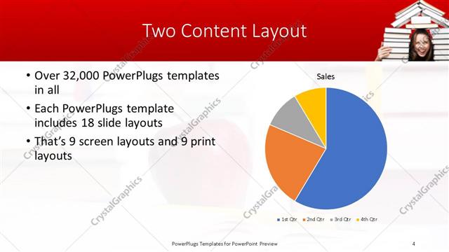 Two Content presentation slide layout