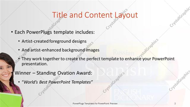 Title and Content presentation slide layout