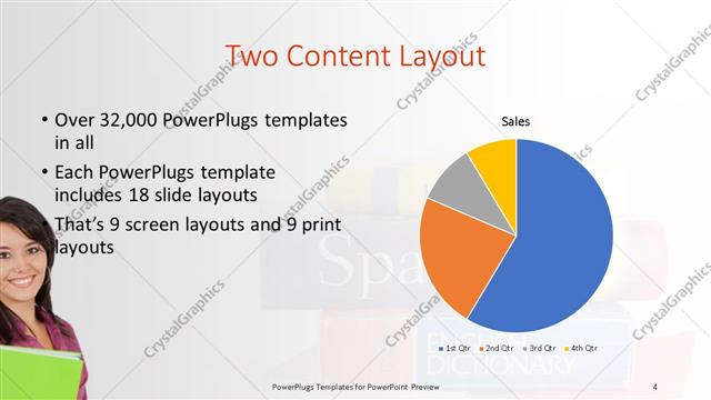 Two Content presentation slide layout