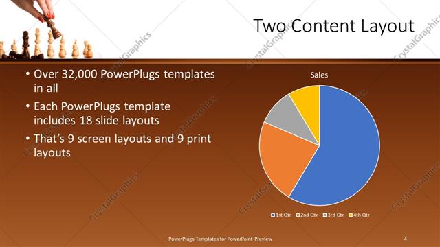 Two Content presentation slide layout