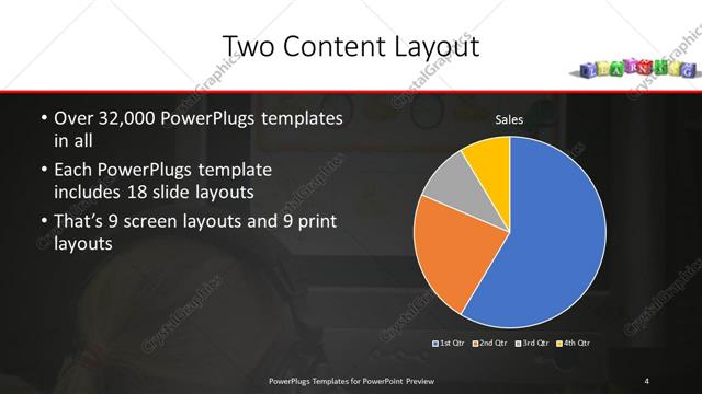 Two Content presentation slide layout