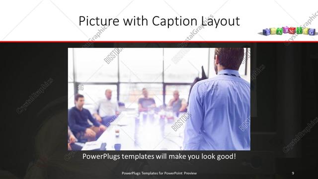 Picture with Caption presentation slide layout