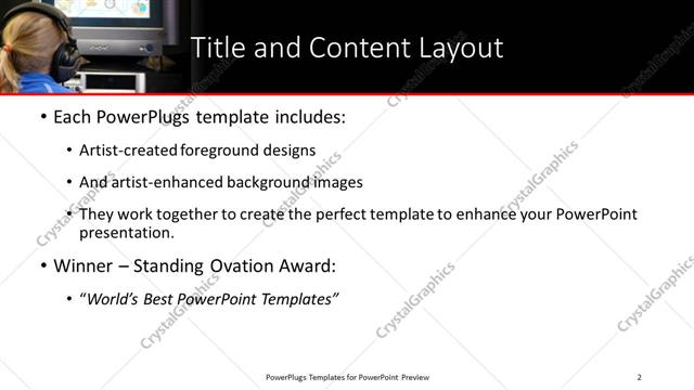 Title and Content presentation slide layout