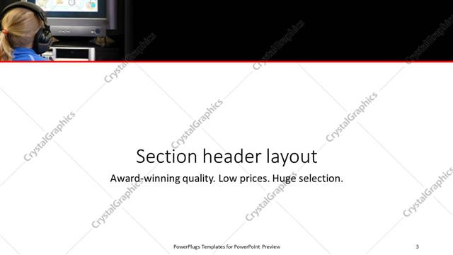 Section Header presentation slide layout