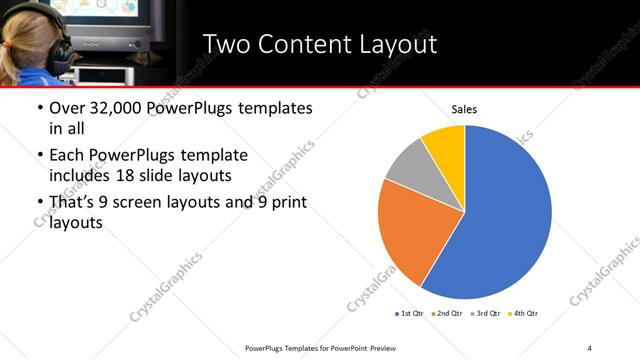 Two Content presentation slide layout